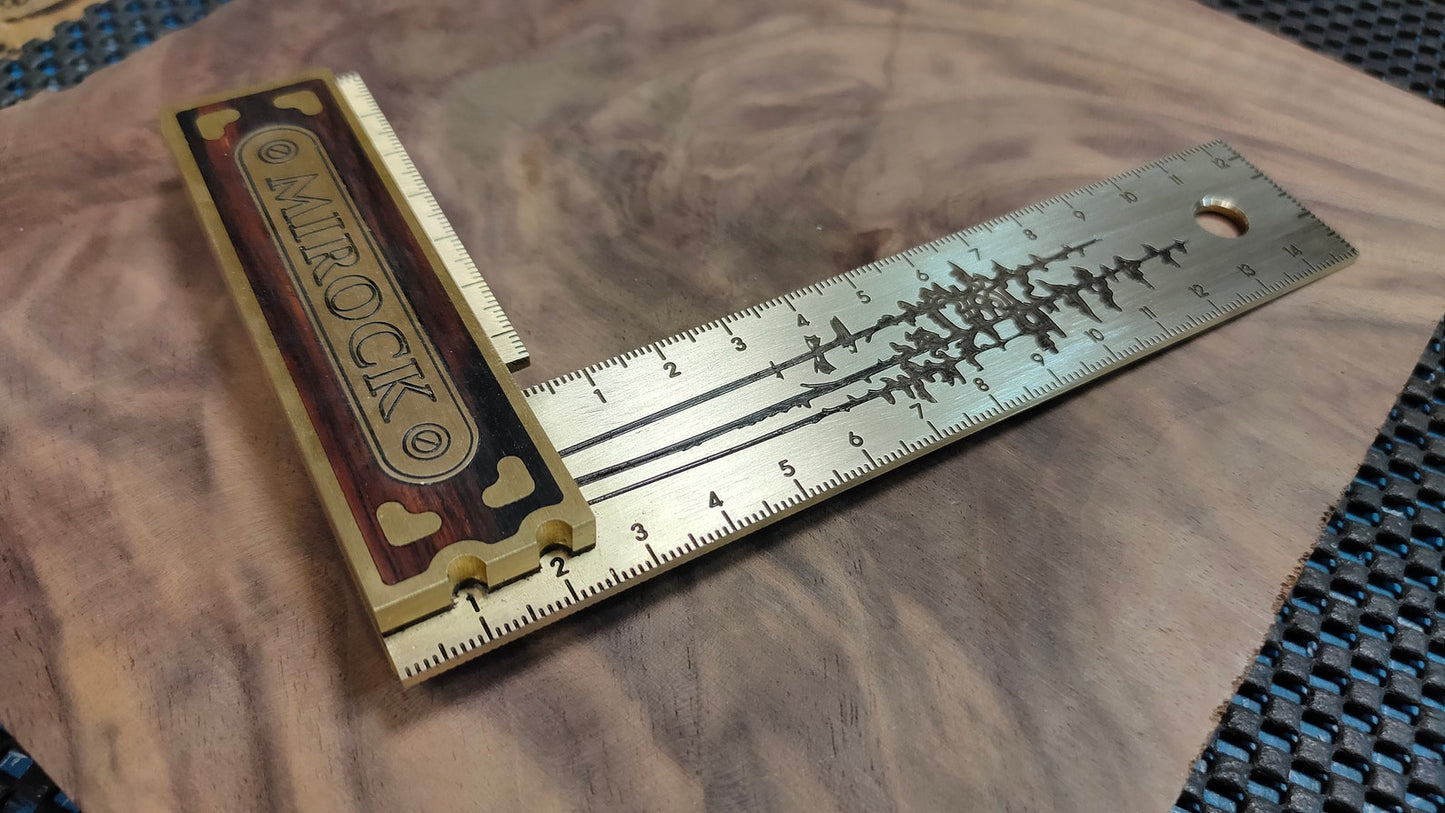 Mirock Brass Try Square Metric 150mm