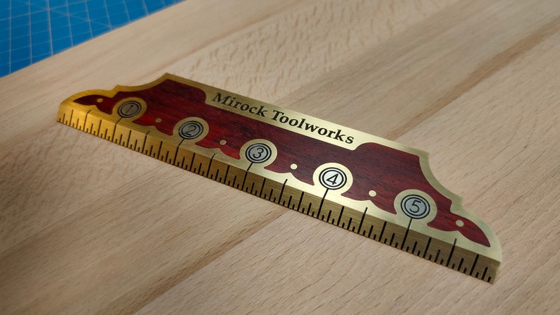 Mirock Vintage Brass Ruler 6″