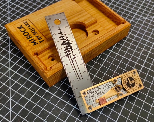 Mirock Try Square Metric 125mm